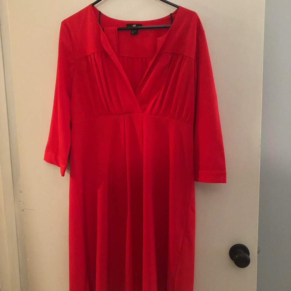 Red Dress with Sleeves